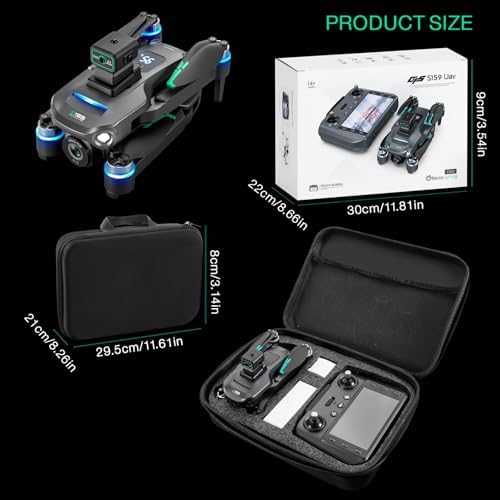 Drone with Camera 4k, GPS HD Drones for Adults,5G Remote Controller with 5.9 Inch Screen, Obstacle Avoidance Drones, 3 Battery 60 Mins Flight, Professional Drone,White - Image 7