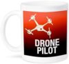 3dRose mug_179913_1 Red Drone with Uav Pilot Ceramic Mug, 11-Ounce