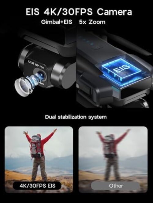 TF35 PRO 2-Axis Gimbal Drone with Camera for adults 4k, 2 Batteries 80-Min Flight Time, 11500 FT Range Transmission, 4K/30FPS EIS Camera, GPS Drone with Brushless Motors, FAA Certification Completed