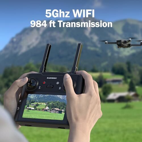 GPS Drone with Camera Adults, 4.5 Inch LCD Screen RC, 32G SD Card with Professional GPS, FPV Drone with Auto Return Follow Me for Beginner, Brushless Drones Follow Me Long Range, Handbag under 249g