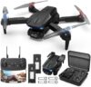 Foldable FPV Drone with 1080P HD Camera for Kids & Adults, 2 Batteries, One Key Take Off/Land, Altitude Hold, Headless Mode, 360Flip, 3 Speed Modes, Waypoint Fly