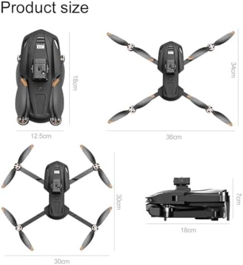 Mini Drone with Camera for Adults – 8K/4K 30FPS HD Video, 4.5″ LCD FPV GPS Drone, 60-Min Flight Time (2 Batteries), 10,000ft Transmission, Auto Return, Foldable & Lightweight, Professional/Beginner Friendly