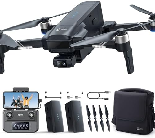 Holy Stone HS600D 3 Axis Brushless Gimbal GPS Drones With Camera For Adults 4K, FPV Drone, 8K Image, 4K/30FPS Video, 48MP Photo, 80 Min Flight, Auto Return, 20000Ft Control, QuickShot, Upgraded HS600