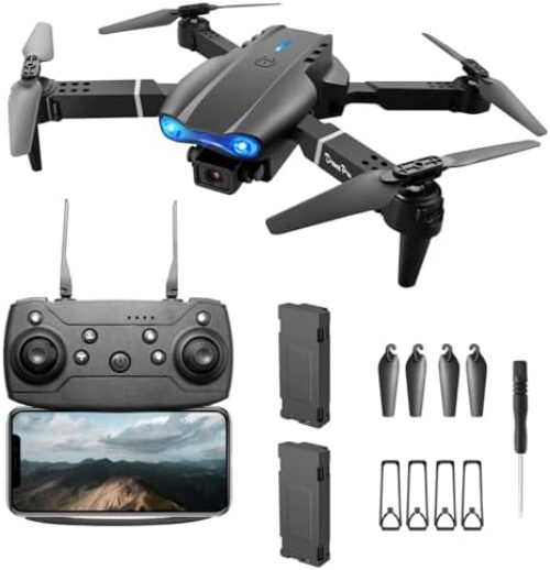 FPV Drone with 1080P Dual HD Cameras Upgraded Version RC Quadcopter for Adults and Kids, Beginner WiFi RC Drone Live Video, One Key Take Off/Land