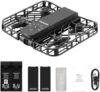 X1 Drone with Camera, Self-Flying Camera Drone with Follow Me Mode, Foldable Mini Drone with HDR Video Capture, Palm Takeoff, Intelligent Flight Paths, Hands-Free Control Black (Combo Plus)