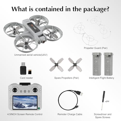 Drones for Adults with Camera 2K, Upgraded 4.5inch LCD RC Screen Remote Control, Brushless Motor Smart FPV Quadcopter for Kids Beginners, Auto Hovering, 3D Flips, Headless Mode, Follow Me, 2 Batteries, 30 Mins Flight Time, Great Gift Toy for Boys and Girls - Image 7