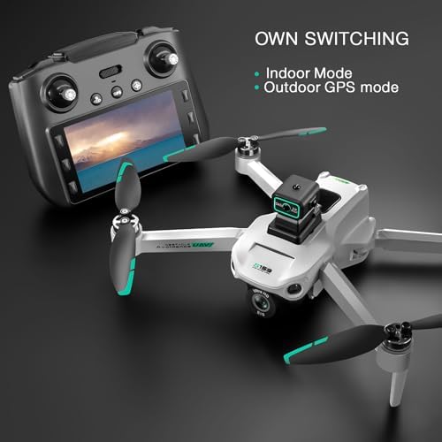 Drone with Camera 4k, GPS HD Drones for Adults,5G Remote Controller with 5.9 Inch Screen, Obstacle Avoidance Drones, 3 Battery 60 Mins Flight, Professional Drone,White - Image 4