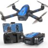 TL16 Brushless Motor Drone with 1080P Camera, FPV Drone for Adults, Optical Flow Positioning Headless Mode 90° Motorised Adjustable Lens, Foldable RC Quadcopter for Beginners, Blue