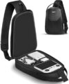 Mini 4 Pro Case, Waterproof Hard Carrying Case, Portable Travel Drone Sling Backpack, Crossbody Bag Compatible with DJI Mini 4 Pro, RC 2/ RC-N2 Controller, Fly More Combo and Accessories