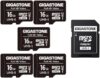 GIGASTONE 16GB 5-Pack Micro SD Card, FHD Video, Surveillance Security Cam Action Camera Drone, 85MB/s Micro SDHC UHS-I U1 Class 10, with Adapters