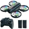 RC Drone with Altitude Hold and Headless Mode,Quadcopter with Blue&Green Light,Propeller Full Protect,2 Batteries and Remote Control,Easy to fly Kids Gifts Toys for Boys and Girls