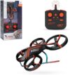 Sharper Image® X-Treme Aero Mini Drone, 4.6" RC Stunt Helicopter, 2.4 GHz Long Range Remote Control, Quiet Indoor & Outdoor Toy, Lightweight Durable, Kids & Adult Beginner Pocket Drone, Small Gift