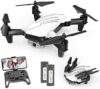 DEERC D20 Mini Drone with Camera for Kids, Remote Control Toys Gifts for Boys Girls with Voice Control, Gestures Selfie, Altitude Hold, Gravity Control, One Key Start, 3D Flips 2 Batteries, White