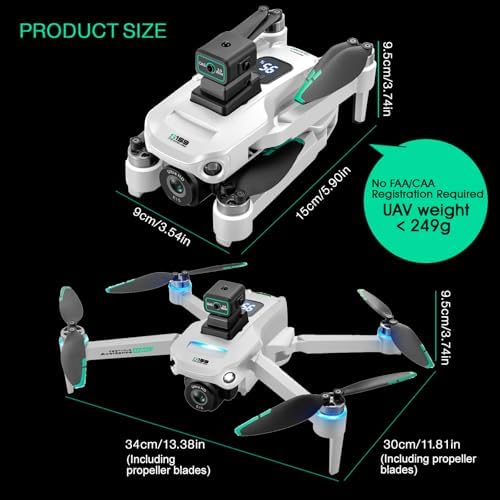 Drone with Camera 4k, GPS HD Drones for Adults,5G Remote Controller with 5.9 Inch Screen, Obstacle Avoidance Drones, 3 Battery 60 Mins Flight, Professional Drone,White - Image 5