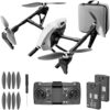 KS66 Drone 1080P Camera, New lLanding Gear Drone, Brushless Motor, 2 batteries, Optical Flow Localization, Active Obstacle Avoidance, One Key Take Off/Landing. (White - 2 batteries)