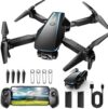 Mini Drone with Camera - Drones for Kids Adults, 1080P HD Foldable Drone with Stable Hover, Auto-Follow, Trajectory Flight, Gravity Control, 90° Adjustable Lens, One Key Take Off/Land, 3D Flip
