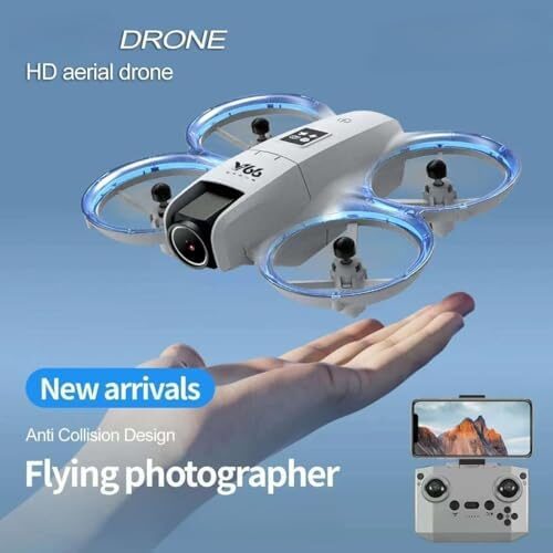 Mini Drone With 1080P Dual Cameras, RC Aircraft Helicopter, Electrically Adjustable 180 Degrees, LED Lights, Propeller Safety Protection, Intelligent Obstacle Avoidance, Headless Mode, One Click Takeoff, 360 Degree Rolling, Hovering, Remote Control Plane Copter Quadcopter With 2 Batteries, One-Key Takeoff and Landing, Altitude Hold, APP Control, Palm Takeoff Drones for Adult and Beginners (Gray)
