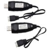 Blomiky 2 Pack 1.5A USB Charger Cable for RC Car, Boat, Drone & More - 11.1V 3S Lipo Battery / USB New 2