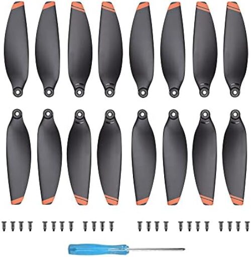 16Pcs Mini 2 Propellers Replacement Low-Noise and Quick-Release Blades Props Compatible with DJI Mini 2 / Mini SE/Mini 2 SE/Mini 4K Drone, Orange
