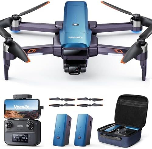 Drones with Camera for Adults 4K, Gimbal & EIS 4K/30FPS Professional Drone, 70Min Flight with 2 Batteries, 10000ft FPV Video Transmission, Integrated FAA Remote ID, Beginner Friendly