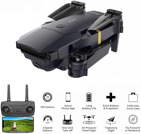 Skyhawk Drone with Camera | Quadcopter Drones for Kids, drone for adults, beginner drone and pros | HD pictures and videos, foldable, silent, 30 MPH Falcon Drones with Camera for Adults 4k - Image 2