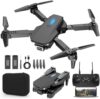 Drone with 1080P Camera for Kids, Foldable Mini Drone for Kids Boys Beginners, 2 Batteries, Toys Drone, Gestures Selfie, One Key Start, 360° Flips, Toy Gifts for Boys Black E88