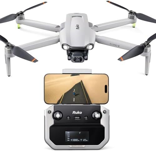 Ruko F11PRO 2 Drone with 6K Camera for Adults, 3-Axis Gimbal, 4K/30fps Video, 70-Min Flight Time with 2 Batteries, 10000ft FPV Transmission Professional Drone, Auto Return, Beginner Mode