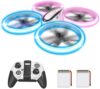Q9s Drones for Kids,Cool RC Drone with Altitude Hold and Headless Mode,Hobby Quadcopter with Blue&Pink Light,2 Batteries and Remote Control,Birthday and Xmas Gifts Toys for Boys and Girls,Pink