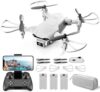 4DV9 Mini Drone with 1080P HD Camera for Kids FPV Live Video RC Quadcopter for Adults Beginners Toys Gifts,Altitude Hold, Waypoints Functions,One Key Start,3D Flips,3 Batteries,Gray