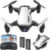X300C Mini Drone with Camera 720P HD FPV, RC Quadcopter Foldable Drone With Altitude Hold, 3D Flip, Headless Mode, Gravity Control and 2 Batteries, Gifts for Kids, Adults, Beginner