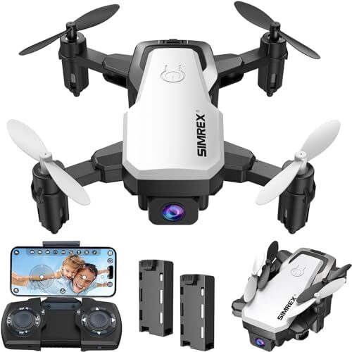 X300C Mini Drone with Camera 720P HD FPV, RC Quadcopter Foldable Drone With Altitude Hold, 3D Flip, Headless Mode, Gravity Control and 2 Batteries, Gifts for Kids, Adults, Beginner