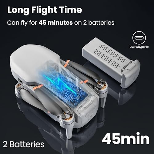 GPS Drone with Camera for Adults Beginner 4K EIS Camera Drones 2-Axis Gimbal Stabilization Under 249g follow me,Auto Return RC Quadcopter Mini Drone,2 Battery for 45-Min Max Flight Time - Image 4