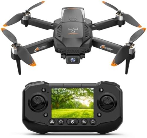 F205 Drone with 2.4" Screen, Brushless Motor FPV Drone with Camera for Adult, Auto-Hover, Gesture Control, 8GB SD Card with Card Reader, One-Key Start for Beginner