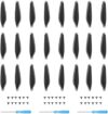 Mini 4 Pro Mini 3 Pro Propellers - 24PCS Drone Accessories Replacement Blades Parts Low Noise Quick-Release Props Wings Mini Series 6030F with Screwdrivers Silver - NOT for MINI 3