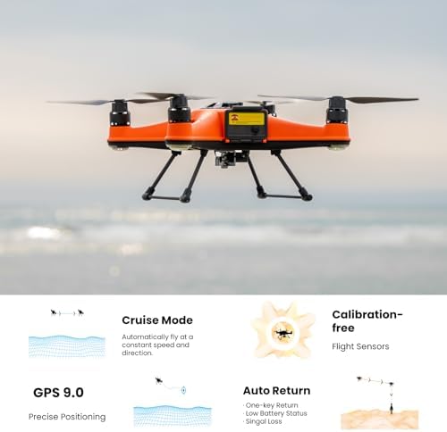 SwellPro FD1+ Fisherman Best Fishing Drone with Bait Release, 4.8 LBS Payload, 1.3KM Range, IP67 Waterproof, Auto Return & Flip, Self-floating, Entry-Level, No Camera Included - Image 6