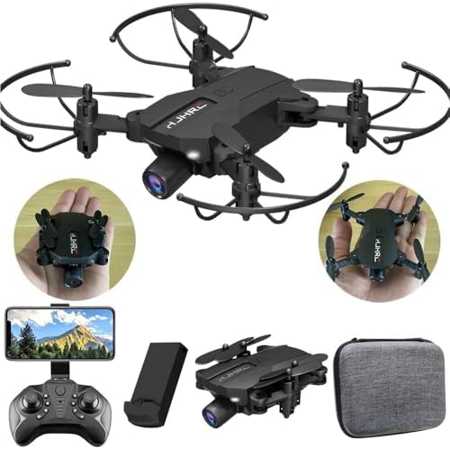 Lozenge Drone Super Small Mini Drones with Camera for Adults 1080P Drones for Beginners RC Helicopter Quadcopter Toy UAV Altitude Hold Trajectory Flight