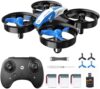 Holy Stone Mini Drone for Kids and Beginners RC Nano Quadcopter Indoor Small Helicopter Plane with Auto Hovering, 3D Flips, Headless Mode and 3 Batteries, Great Gift Toy for Boys and Girls, HS210 Blue