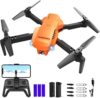 Drones for Adults - Drone with camera 1080P HD, FPV Foldable Drone with Carrying Case, 2 Batteries, 90° Adjustable Lens, One Key Take Off/Land, Altitude Hold, 360° Flip