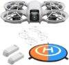 DJI Neo Palm Sized Lightweight Drone with Six Intelligent Shooting Modes Bundle with an Extra Intelligent Flight Battery and Double-Sided Drone Landing Pad (3 Items)
