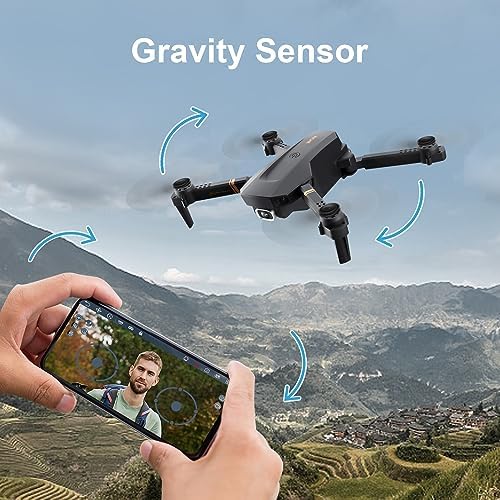 4DV4 Drone with 1080P Camera for Adults Kids,FPV HD Live Video RC Quadcopter Helicopter Toys Gifts,Altitude Hold, Waypoints,3D Flip,Headless Mode,2 Batteries,Carrying Case,Black - Image 8