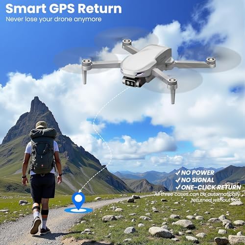 GPS Drone with Camera for Adults Beginner 4K EIS Camera Drones 2-Axis Gimbal Stabilization Under 249g follow me,Auto Return RC Quadcopter Mini Drone,2 Battery for 45-Min Max Flight Time - Image 5