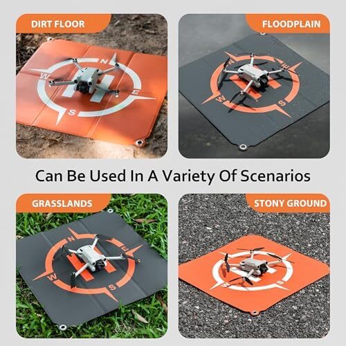 Drone Landing Pad Foldable (2×3 Fast-Fold),(22in/55cm) Double-Sided Waterproof Helipad for DJI Flip/Mini 4 Pro/AIR 3S/Neo/Mini 4k/Mini 3/Mini 2 se/Avata 2/Mavic Drone Accessories