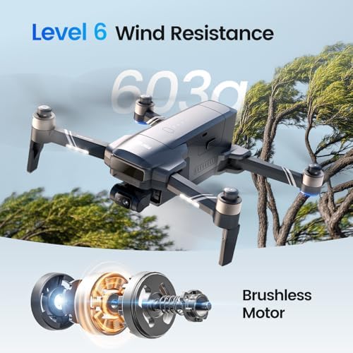 Holy Stone HS600D 3 Axis Brushless Gimbal GPS Drones With Camera For Adults 4K, FPV Drone, 8K Image, 4K/30FPS Video, 48MP Photo, 80 Min Flight, Auto Return, 20000Ft Control, QuickShot, Upgraded HS600 - Image 4