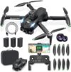 8K Camera Drones for Adults - V168 5G HD Brushless GPS Drone with Camera, 3 Batteries, Auto Return, Follow Me Mode, Obstacle Avoidance - Drones for Adults 14+ 1640ft Range FPV