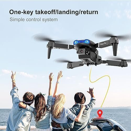 FPV Drone with 1080P Dual HD Cameras Upgraded Version RC Quadcopter for Adults and Kids, Beginner WiFi RC Drone Live Video, One Key Take Off/Land
