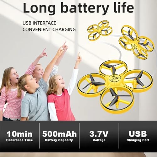 2025 Upgraded Hand Controlled Drone for kids,Somatosensory aircraft with Smart Watch Controlled, Gesture sensing aircraft Cool LED Remote Control Drone 360° Flips,quadcopter,Toys Gifts for Boys and Girls - Image 6