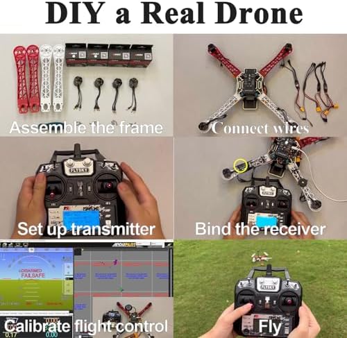 HAWK'S WORK F450 Drone Kit to build, DIY Quadcopter Set, Frame + Pixhawk + GPS + Power Module + ESC + Brushless Motor + Prop + Battery + RC Transmitter & Receiver + Accessory + Guild Book & Video (A) - Image 8