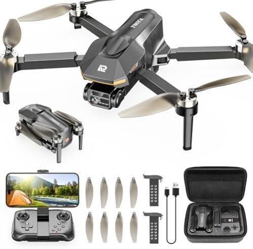 Drones with Camera for Adults 4K, Brushless Motor FPV Foldable Mini RC Drone for Kids Beginners, One-Touch Takeoff, 5G WiFi, Auto Hover, 30-Min Flight Time with 2 Batteries, Gift for Men Boys Teens