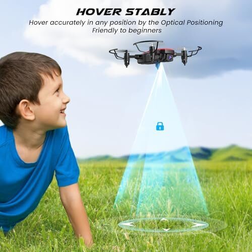 X300C Mini Drone With Camera 720P HD FPV, RC Quadcopter Foldable Drone, Mini Drone With Altitude Hold, 3D Flip, Headless Mode, Gravity Control and 2 Batteries, Gifts for Kids, Adults, Beginner, Red