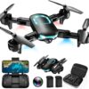 REDRIE Drone with 1080P Camera for Beginners, Foldable, Altitude Hold, Gestures Selfie, Waypoint Fly, Headless Mode, 3D Flip, One Key Start, 3 Speed Modes, Circle Fly, 2 Batteries